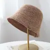 Nuevo sombrero de pescador de punto para otoño e invierno para mujer, moderno y versátil, hace que la cara se vea más pequeña, sombrero de pescador para proteger del sol, sombrero simple para ir al trabajo