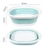 Lavabo plegable conveniente, cubeta de plástico para el hogar, lavabo portátil para dormitorios de estudiantes, lavabo para viajes en coche