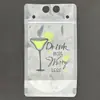 Bolsas de Plástico para Bebidas, Bolsas Auto-Soportantes, Bolsas Portátiles de Doble Agujero Transparentes Escarchadas para Bebidas, Bolsas Desechables para Jugos, Bolsas Portátiles para Bebidas