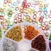 Acessórios para joias DIY argola de salto argola de conexão argola aberta 6mm seis grades em caixa anel de alumínio colorido Acessórios para brincos Atacado