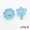 Pies de cobre de vidrio cárdigan cheongsam para mujer joyería costura a mano hebilla de color forma de flor abrigo abrigo camisa camisa botón de camisa