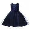 Vestido Abullonado para Niñas Europeas y Americanas 2024 Ins Navidad Malla Falda de Princesa Ropa Infantil Exportación Vestido para Niños