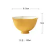 Taza Maestra de Cerámica con Aspersión Dorada de Gama Alta con Borde Floral Hecho a Mano, Taza de Té Alta, Juego de Té Kung Fu, Retro y Sencillo