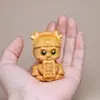 Souvenir de Navidad Talla en Madera de Ciprés Llavero Colgante Navideño Productos de Madera del Zodiaco de Dibujos Animados Dragón, Serpiente y Año del Caballo
