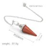 Colgante de cristal natural hexagonal con forma de columna, colgante de balanceo, doble uso, estilo retro de corte europeo y americano, joyería, nuevo producto transfronterizo
