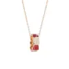 Collar Óseo de Serpiente Inteligente Baojia Anillo Único Diamante Fritillaria Calcedonia Roja Malaquita Cadena para Clavícula Simple Europea y Americana Marca Grande