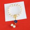 Pulsera de Porcelana Gris Yongxiang de Pekín con Pulsera Luna Blanca Flor de Cerezo Morado Regalo de Cumpleaños Yonghe para Hombres y Mujeres Adornos para Manos