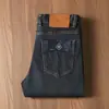 Calça Jeans Masculina de Outono e Inverno Estilo Europeu Grossa Simples Versátil Calça Reta Longa Solta Macia Levemente Elástica Casual Americana