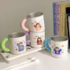 Vaso para Enjuague Bucal Familiar para Uso en Casa, Acero Inoxidable Lindo 316, Alto Valor Estético, Portacepillos de Dientes para Parejas, Vaso Dental para el Hogar, Vaso de Dibujos Animados