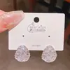 Pendientes de Tachuela Geométricos Irregulares de Alta Calidad con Circonita Completa, Chapados en Cobre con Oro Real, Pendientes Modernos y Elegantes para Mujer