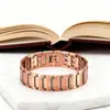 Popular Metal Transfronterizo Europeo y Americano Imán de Cobre Rojo Antiguo Pulsera Retro Fila Ancha Desmontable Pulsera de Pareja