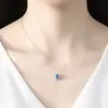Lámpara Colgante Pag&Mag Diseño de Nicho Plata de Ley Piedra Preciosa Azul Sintética Joyería de Lujo para Fiestas y Uso Diario en Stock