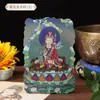 Ímã de Geladeira de Madeira para Atrair Riqueza e Proteger o Lar, Tanka de Buda, Ímã de Geladeira Cultural e Criativo Magnético, Presente Comemorativo de Viagem