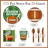 Set de vajilla desechable de fútbol Super Bowl Nuevo Transfronterizo Suministros para Fiestas Platos de Papel Desechables