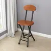 Suministro Directo de Fábrica Silla Plegable Silla de Comedor para el Hogar Silla Sencilla Silla de Ocio con Respaldo Taburete Silla Taburete Redondo Portátil para Adultos