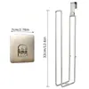 Portarrollos de Papel de Cocina de Montaje en Pared sin Taladro, Estante de Almacenamiento de Hierro Colgante para Puerta de Gabinete, Estante de Almacenamiento para Film Transparente de Gabinete Venta al por Mayor