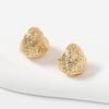 Aretes Vintage de Entrada de Lujo Dorados Estilo Hong Kong para Mujer 2024 Nuevos de Sentido de Alta Gama Diseño Nicho Aretes Metálicos