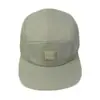Chapéu de Lona com Aba Larga para Outono e Inverno, Carimbo de Borracha, Cor Verde Claro, Aba Reta, Tendência Personalizada, Retalhos, Casual, Chapéu de Cinco Painéis com Aba Reta, Estilo Melão