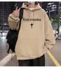 Moletom com Capuz para Homens, Novo Estilo Primavera e Outono 2024, Americano Oversized High Street Solto Tendência Marca Top de Lã