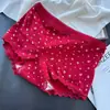 [Rojo Ankora] Ropa Interior Roja de Alta Gama para Mujer para el Año de Nacimiento, Malla de Encaje Roja Brillante de Seda de Hielo Ropa Interior para Mujer