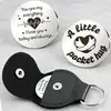 Monedero de Acero Inoxidable para Toma de Decisiones Transfronterizo de Amazon, Token de Abrazo, Estuche de Cuero, Llavero, Regalo de San Valentín, Mayoreo