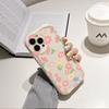 Capa de Celular Floral Estilo Nórdico Mais Vendida da Amazon para iPhone16 Apple 17 Transparente 15 Padrão Ondulado Capa Protetora 14