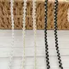 Nuevo Adorno de Encaje con Cuentas Hecho a Mano en Dorado y Plateado, Cinta de Perlas de Cristal con Pedrería en Forma de S Estilo Chanel, Materiales DIY para Decorar Qipao