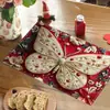 Manteles Temu Transfronterizos de Primavera y Verano con Flores de Hortensia y Estampados de Mariposas, Resistentes a las Manchas, Antideslizantes, Aislantes del Calor