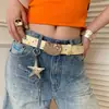 Cinturón Amarillo Vintage de Estilo Estrella de Nicho para Chicas Picantes para Mujer, Decoración de Cinturón Dopamina Estilo Milenio Y2K para Jeans