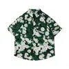 Camisas Hawaianas de Manga Corta New Retro Transfronterizas para Hombres y Mujeres, Casual Modernas Holgadas para Parejas, Camisas Florales de Playa para Vacaciones