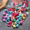 Anillo de toalla color caramelo anillo para el pelo de lazo infantil 2022 nuevo color de comercio exterior bola de pelo cuerda para la cabeza banda de goma para niña