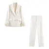 Marca Z Pantalones Rectos Elegantes 934 Estilo Europeo y Americano 54 Plumas Cintura Alta 935 Puño 2026 4478 Nuevo Traje Ropa de Abrigo Za