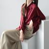 Mzonxo Camisa Branca Profissional Design Feminino Nicho Moda Ocidental Roupa de Trabalho Versátil Camisa de Cetim com Caimento Tendência