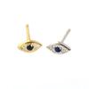 Pendientes de Celebridad de Internet Dongdaemun Coreano Estilo Coreano Plata de Ley 925 Ojos de Diablo Ojos Elegantes con Diamantes Pendientes Versátiles para Mujer