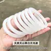 Pulsera de Jade Blanca Luna Helada Lichi Natural Tianshan, Moda de Lujo Ligero, Sensación Suave y de Alta Gama, Fábrica Mayorista de Joyería de Pulseras de Jade