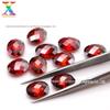 Qualidade 5A Fabricante de Zircônia em Forma de Ovo Atacado 3*5-8*10mm Zircônia Vermelha Granate Dupla Tartaruga Acabada