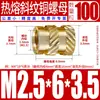 Tu Ba Injeção de Porca Hot Melt Porca de Cobre Inserções de Cobre Serrilhadas Conjunto de Inserções Pré-embutidas M2-M8