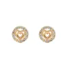 Novos Brincos de Amor Pequenos Super Fada Banhados a Cobre Ouro Real Brincos de Zircônia Microincrustada Simples Femininos Joias Fashion Elegantes