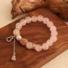Pulsera de Cuentas de Concha de Cristal Rosa Natural Pulsera de Estrella Diseño Nicho de Lujo Ligero para Mujer Estilo Popular de Douyin de Alta Gama