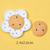 Nueva simulación de galletas, cara sonriente, pastel de patata, resina, comida, juego DIY, horquilla, accesorios para fundas de teléfono móvil