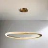Araña de sala de estar de lujo ligero minimalista italiano, luz principal circular creativa de diseñador Bauhaus de 6 piezas para el pasillo, aluminio, otros materiales no especificados