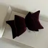 Horquilla de algodón con lazo de terciopelo retro francés, horquilla tridimensional completa, pinza para la parte posterior de la cabeza con resorte