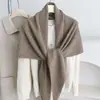 Xale Triangular Quente de Tricô com Mistura de Lã Macio e Simples para Mulheres 2026 Nova Moda Cachecol de Gola Versátil com Ponto Vazado
