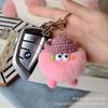 Novo Pelo de Coelho Rex Real Pequena Bola de Carvão Creme Bolha Celebridade da Internet Pingente de Bolsa Fofo Boneca de Pelúcia Chaveiro de Carro