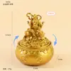 Ornatos de liga manoplas pote das cem bênçãos bule pequeno ornamentos rotativos mahjong bacia de tesouro sólida artesanato em metal