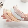Novo Presilha Banana de Plástico de Alta Qualidade com Dentes para Grande Volume de Cabelo, Presilha Vertical Fashion, Base de Presilha Acessório Fresca e Doce