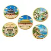 Monedas conmemorativas metálicas hechas a medida para turismo urbano y eventos culturales, con impresión de esmalte; regalos conmemorativos hechos a medida para las zonas escénicas de la Ciudad Prohibida y el Templo del Cielo