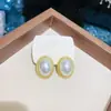 Pendientes de Botón de Perla Barroca Vintage Estilo Francés con un Diseño Minimalista para Niñas, con Agujas de Plata S925, Pendientes Modernos y Elegantes