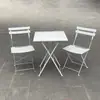 Mesa y silla de balcón, combinación de mesa y silla de ocio, juego plegable para exteriores, impermeable, patio de hierro, terraza moderna nórdica creativa