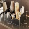 Dispensador de Copos Descartáveis Suporte de Mesa para Armazenamento de Copos de Papel Balcão de Bar Loja de Chá de Leite Sala de Recepção Suporte para Colocar Copos de Água Copos de Chá de Leite
